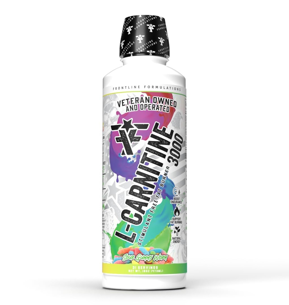 L-Carnitine, Stimulant Free, Enhances Energy and Metabolism, Increased Energy and Endurance, Amazing Flavors, Veteran Owned and Operated (Sour Gummy Worm)