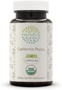 HerbEra California Poppy 60 Capsules, 800 mg, Made with USDA Organic California Poppy (Eschscholzia Californica) Dried Herb and Flower (60 Capsules)