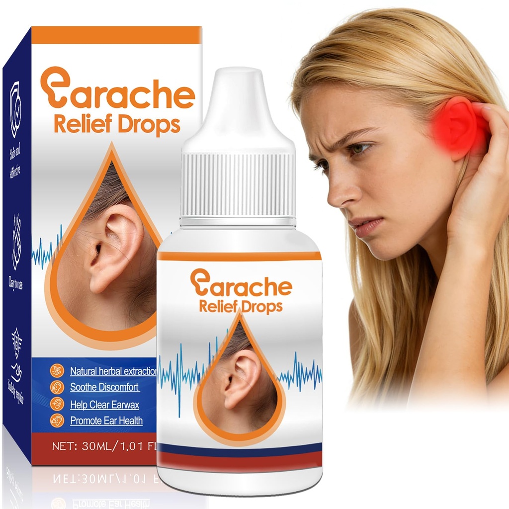 Tinnitus Relief Ear Drops, Natural Herbal Formula, Treatment to Reduce Ear Noise & Improve Hearing for Men and Women, Suitable for Daily Ear Care