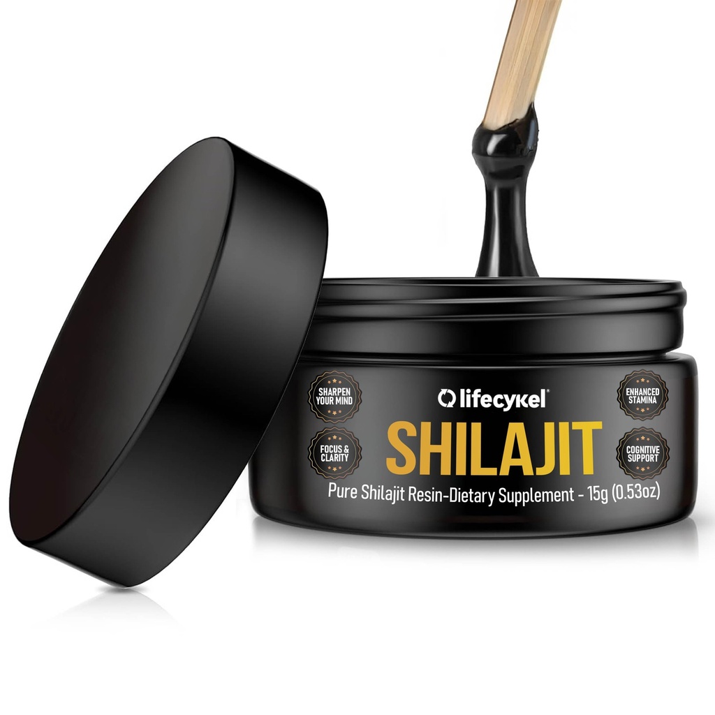 Lifecykel Pure Shilajit Resin – 15g | Wild-Harvested, Mineral-Rich Shilajit Supplement for Strength | Third-Party Tested, Premium Quality | Natural Flavouring