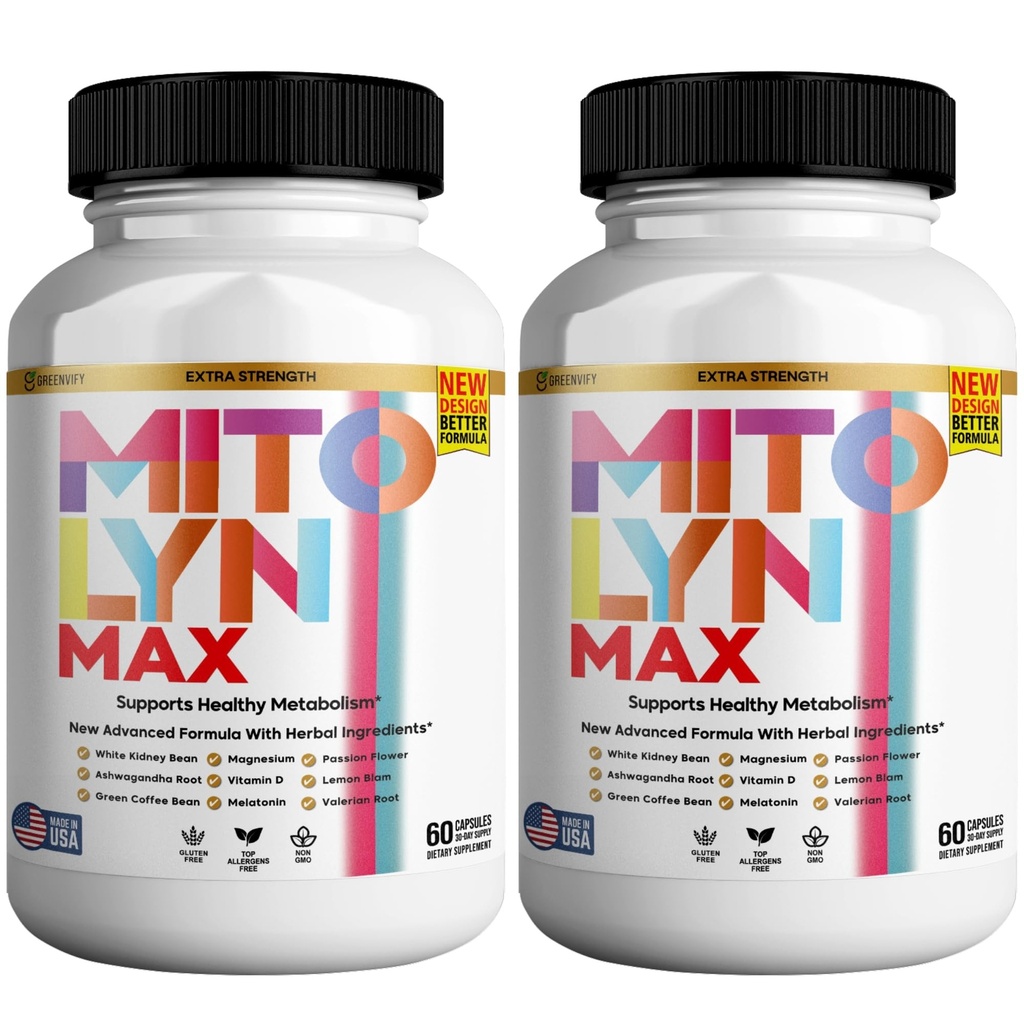 Mitolyn Max Burner Burn Powerful Formula Anabolic Recovery, Natural Sleep Aid with Magnesium, Ashwaganda - 120 Capsules (2 Pack)