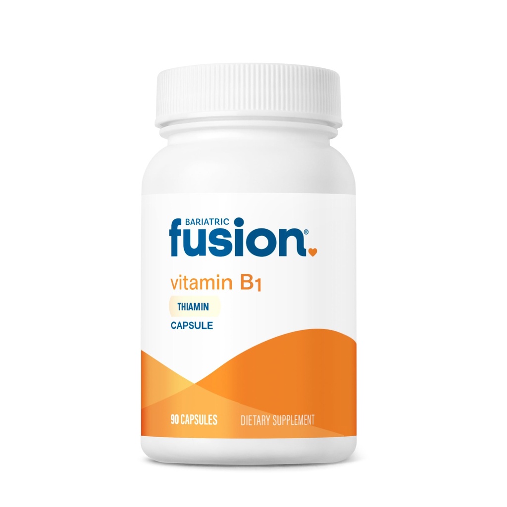 Βαριατρική σύντηξη Βιταμίνη Β1 (Thiamine) για Βαριατρική Χειρουργική Ασθενείς Συμπεριλαμβανομένης Γαστρικής Παρακαμψίας & Αρμυρικής Γαστρεκτομής, Εύκολα Καταπίνετε Καψάκιο, 90 Μέτρα