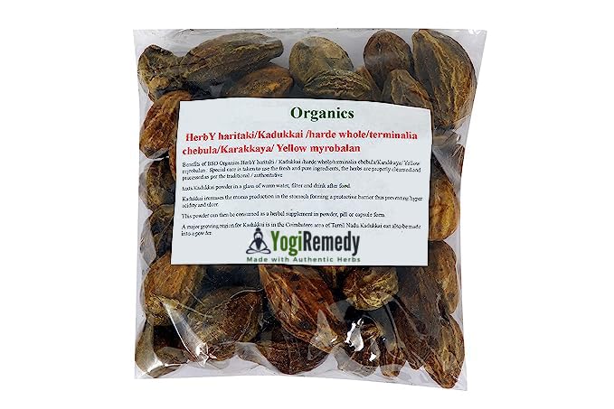 BlueQueen HerbY haritaki/Ink Nut/Kadukkai/harde whole/terminalia chebula/Karakkaya/Yellow myrobalan- 50g