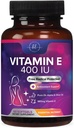 Vitamin E - 180 mg per Serving - Powerful Hair & Skin Support Supplement - dl-Alpha VitaminE Immune Health Support with Antioxidants - Easily Absorbed GMO & Gluten Free, Bottled in USA - 60 Softgels