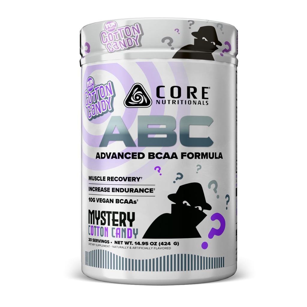 Core Nutritionals ABC Advanced BCAA Supplement | Amino Acid Recovery Blend | with Glutamine, Beta Alanine, Citrulline Malate | 20 Servings (Fun Sweets Mystery Flavor)