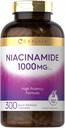 Carlyle Niacinamide 1000 mg | 300 Capsules | High Potency Formula | Non-GMO, Gluten Free Supplement