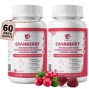 Lukaree 2 Pack Cranberry Supplement for Women - Urinary Tract, Mood, Energy | 14 in 1 Cranberry Gummies w/D-Mannose, Ashwagandha, Magnesium, Ginseng, Gluten Free, Vegan – 120 Count
