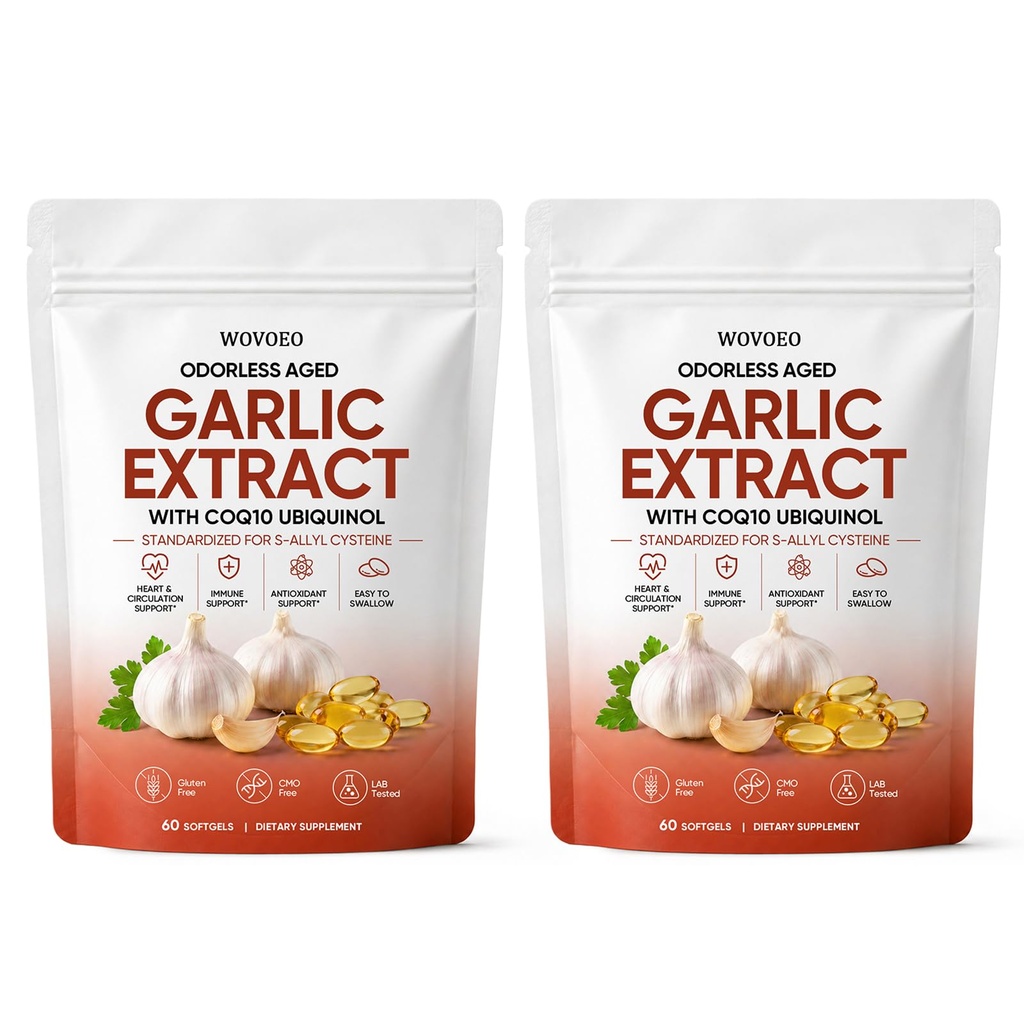 Aged Garlic Extract| Aged Odorless Garlic Softgels with CoQ10 Ubiquinol (2)