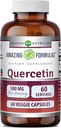 Amazing Formulas Quercetin 500 Mg | Veggie Capsules Supplement | Non-GMO | Gluten-Free | Made in USA (1 Pack | 60 Count)