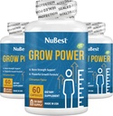 NuBest Grow Power - Συμπλήρωμα ασβεστίου - Συμπλήρωμα μαγνησίου με βιταμίνη D3, B6, ψευδάργυρος, φώσφορος και πολυβιταμίνη για ισχυρά οστά, συνολική υγεία για την ηλικία 10+ 