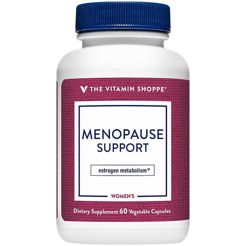 The Vitamin Shoppe Menopause Support - Estrogen Metabolism & Hot Flash Relief | Women's Hormone Balance | 60 Vegetable Capsules | Natural Comfort
