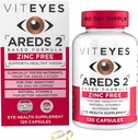 Viteyes AREDS 2 Zinc Free Macular Support, Φυσικό αλλεργιογόνο Δωρεάν κάψουλες με βιταμίνη Ε, βιταμίνη C, Lutein & Zeaxanthin, Χωρίς ψευδάργυρο, χωρίς χαλκό, μάτι γιατρός εμπιστεύονται, Κατασκευάζεται στις ΗΠΑ, 120 Ct
