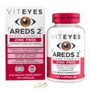 Viteyes AREDS 2 Zinc Free Macular Support, Natural Allergen Free Capsules with Vitamin E, Vitamin C, Lutein & Zeaxanthin, No Zinc, No Copper, Eye Doctor Trusted, Manufactured in The USA, 120 Ct