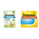 Dramamine Nausea Relief Ginger Chews, 20 Count and Motion Sickness Relief Original Tablets, 36 Count