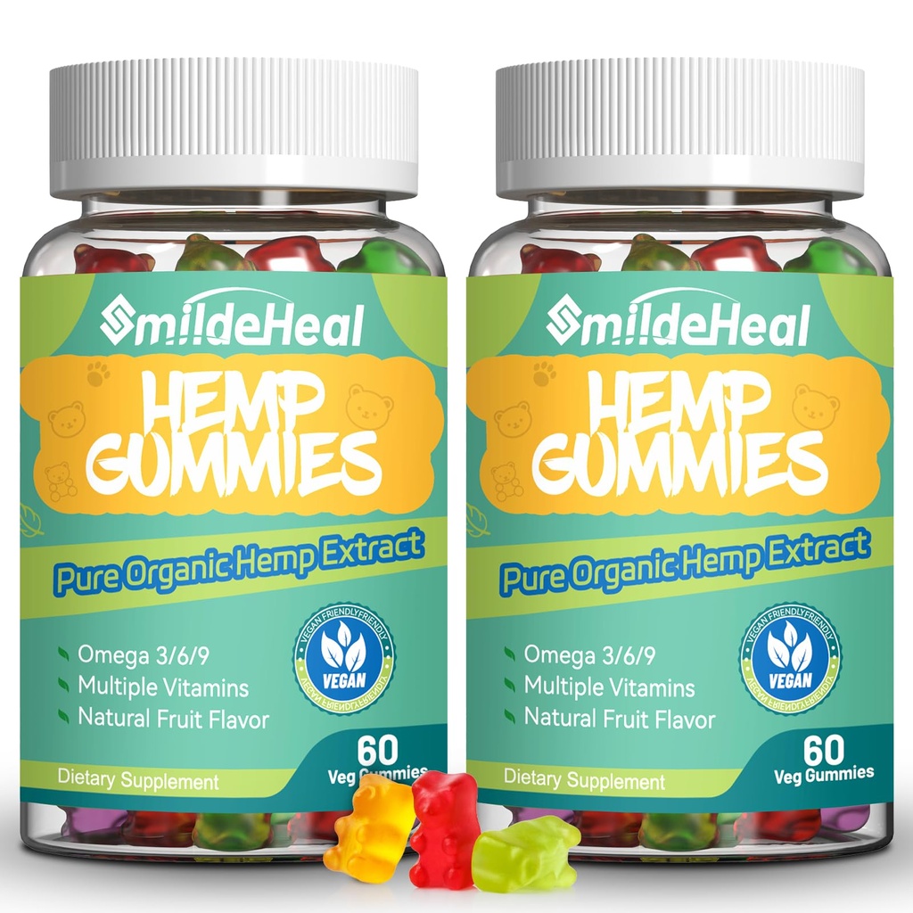 2 Πακέτο κάνναβης Gummies, 1.500.000 επιπλέον ενίσχυση οργανική κάνναβη Gummies, συμπλήρωμα κάνναβης Gummy με εκχύλισμα λαδιού κάνναβης, 120 Gummies