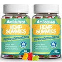 2 Pack Hemp Gummies, 1,500,000 Extra Strengthen Organic Hemp Gummies, Hemp Supplement Gummy with Hemp Oil Extract, 120 Gummies