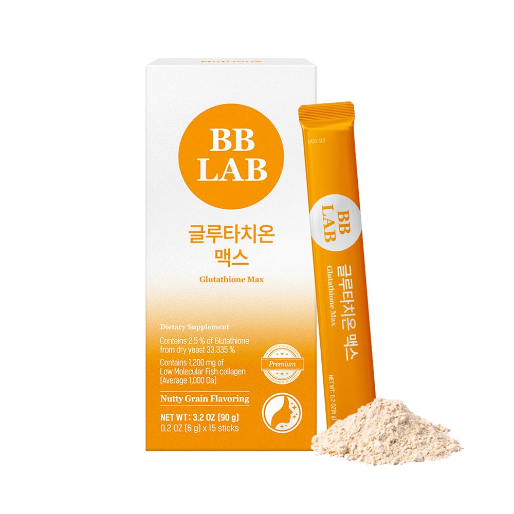 BB LAB Glutathione Max Powder Stick Supplement, Κορέα Glutathione, Χαμηλό μοριακό κολλαγόνο ψαριών για γυναίκα, βιταμίνη C, γρήγορη απορρόφηση, Αντιοξειδωτικό, Αντιγηραντική