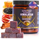 NutroTonic® Organic SHILAJIT Gummies | Apple Cinnamon Flavor | Shilajit for Men & Women | No Added Sugar, Sweetened by Manuka Honey | Clean Formula | Natual Source of Urolithin | 30 Gummies
