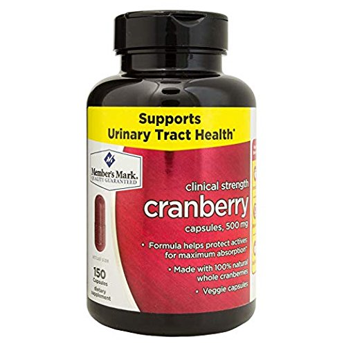 Member's Mark Clinical Strength Cranberry Supplement, 500mg, 150 Count (2 Pack)