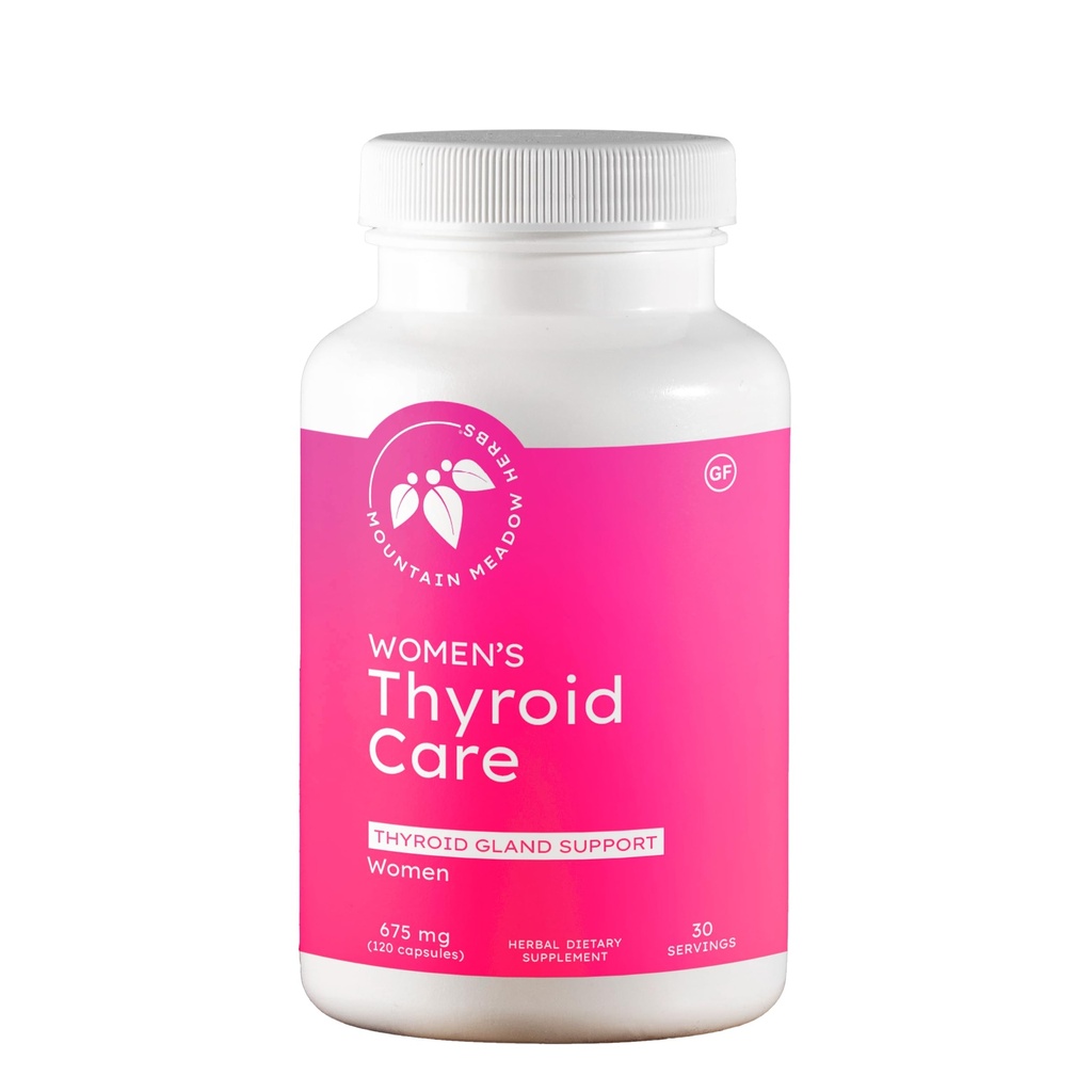 Mountain Meadow Herbs Women's Thyroid Care - Natural Herbal Supplement for Thyroid Function, Hormone Balance & Wellness 120ct