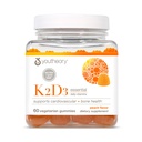 Youtheory K2D3 - Υποστήριξη για την υγεία των οστών και της καρδιάς* - Συνδυάζει βιταμίνη D3 & βιταμίνη K2 - Γαλακτοκομικά, χωρίς σόγια και γλουτένη - Ροδάκινο, 60 χορτοφαγικά Gummies