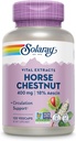 SOLARAY Horse Chestnut Extract 400 mg - Standardized to 72 mg Aescin - with 55 mg Butchers Broom - Vein and Blood Circulation Supplements - Vegan, Non-GMO, 60-Day Εγγύηση, 120 Serv, 120 VegCaps