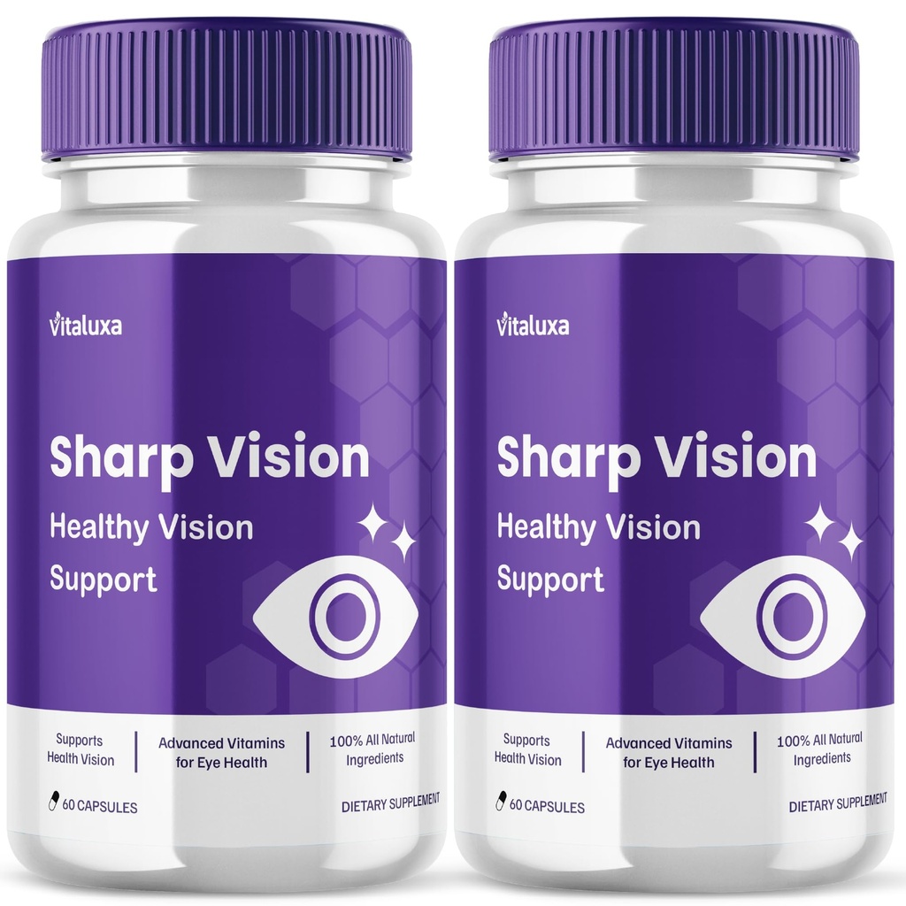 (2 Pack) Sharp Vision Capsules, SharpVision Supplement Premium Advanced Maximum Strength Formula, Sharpe Vision Healthy Eyes Support Natural Ingredients Vitamins Pills, Sharper Vision Reviews (120 ct)