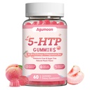 5HTP Gummies for Adults & Kids,Relaxation Gummies with Vitamin D3,B6,B12 & Zinc,Omega-3,Magnesium Glycinate for Sleep Support*, Brain & Muscle Relax* 60 Count