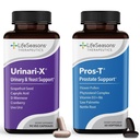 LifeSeasons Urinari-X + Pros-T Bundle – Urinary Tract & Prostate Support – Fast UTI Relief, Bladder Comfort, Supports Normal Urinary Flow – D-Mannose, Cranberry – 90 Capsules + 60 Softgels