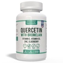 Quercetin with Bromelain, Immune Blend Supplements with Zinc Elderberry Vitamin C & D 5000 IU, Artemisinin, Irish Sea Moss, Echinacea, Garlic, Turmeric, Reishi and Ginger Powder, 1400 mg