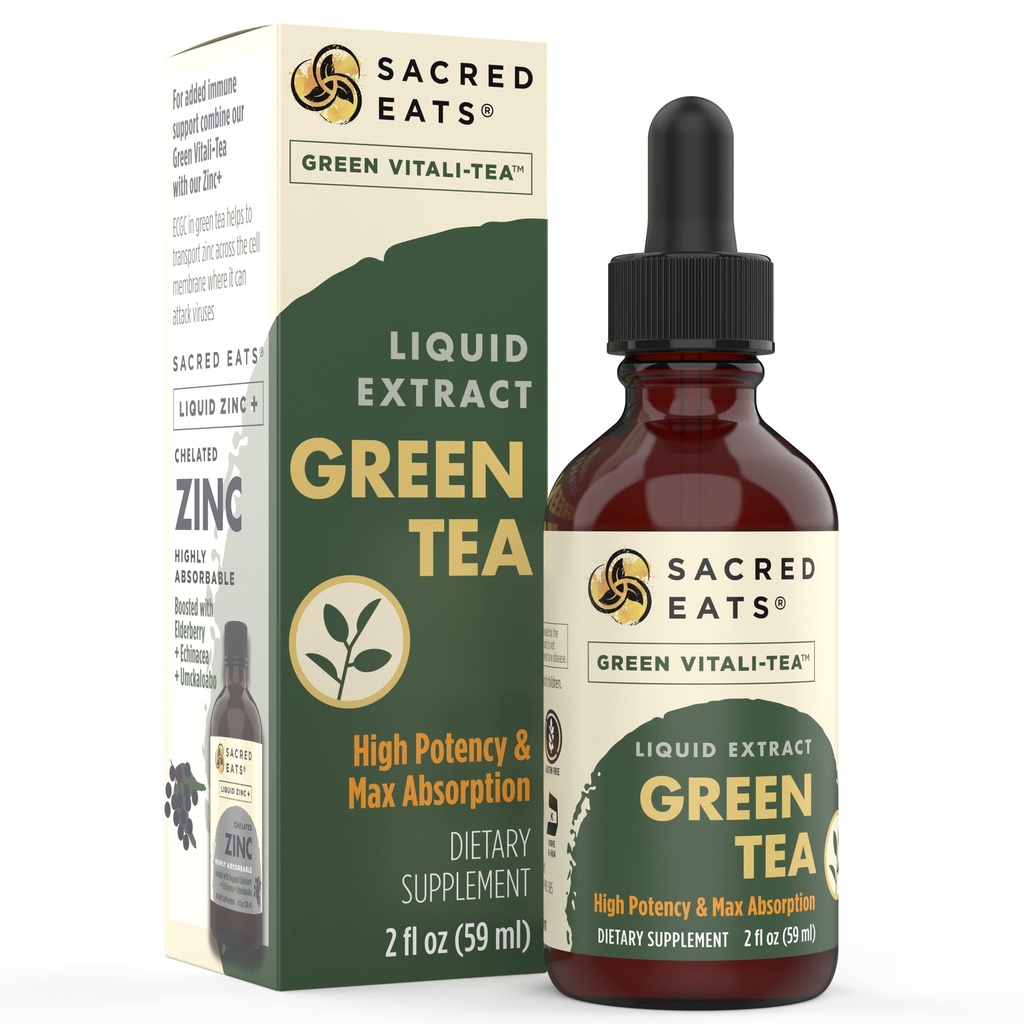 Green Tea Liquid Extract Drops - Ανοσοποιητική Υποστήριξη (Αντιοξειδωτικά & Πολυφαινόλες) Συμπλήρωμα. Προωθεί την Απαλή Ενέργεια. Βιολογικά Συστατικά, Χωρίς ΓΤΟ, Χωρίς Αλκοόλ & Γλουτένη (Μη-Flavored)