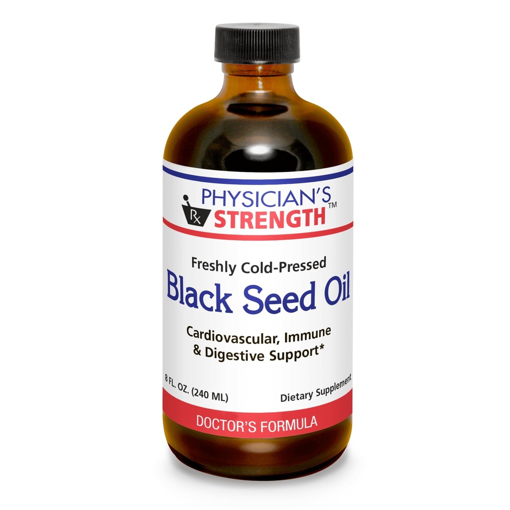 Physician's Strength Black Seed Oil - 8 fl oz - Supports Healthy Body Response - Freshly Cold Pressed - Non-GMO - 48 Servings