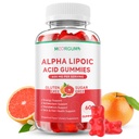 Alpha Lipoic Acid 600mg Gummies, Support Antioxidant, Nerve, Metabolic & Liver Health, Sugar Free, Vegan ALA Supplements, 60 Count, Grapefruit Flavor
