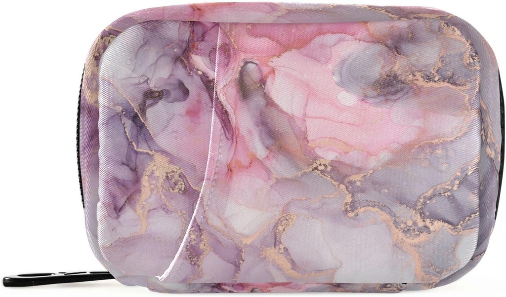 Pink Marble Texture Pill Box 7 Day Pill Υπόθεση Travel Pill Τσάντα Organizer με Zipper Φορητή Εβδομαδιαία τσάντα συμπλήρωμα βιταμίνης