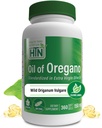 Health Thru Nutrition Oil of Oregano Supplement | Wild Harvested European Origanum Vulgare | Immune, Digestive, & Antioxidant Support | 360 Mini Softgels | Non-GMO, Gluten Free
