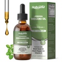Liposomal Oregano Oil Liquid Drops, Organic Oil of Oregano Carvacrol for Kids & Adults, with Black Seed & Black Pepper Oil,Immune and Digestive System Support, Alcohol-Free, 60ML/2 Fl Oz