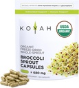 KOYAH Organic Broccoli Sproout Caps – Freezed Whole Broccoli Spruts – 3ο Μέρος Δοκιμασμένο για Ενεργή Μυροσινάση & Γλυκοραφανίνη (γλυκοσινολική σουλφοραφάνη) - 150 Κάψουλες