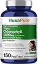 NusaPure Υψηλή απορρόφηση Τριπλή χλωροφύλλη 1000 mg 150 Veg Caps Κατάλληλο για χορτοφάγους και χορτοφάγους, μη ΓΤΟ