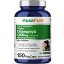 NusaPure Υψηλή απορρόφηση Τριπλή χλωροφύλλη 1000 mg 150 Veg Caps Κατάλληλο για χορτοφάγους και χορτοφάγους, μη ΓΤΟ