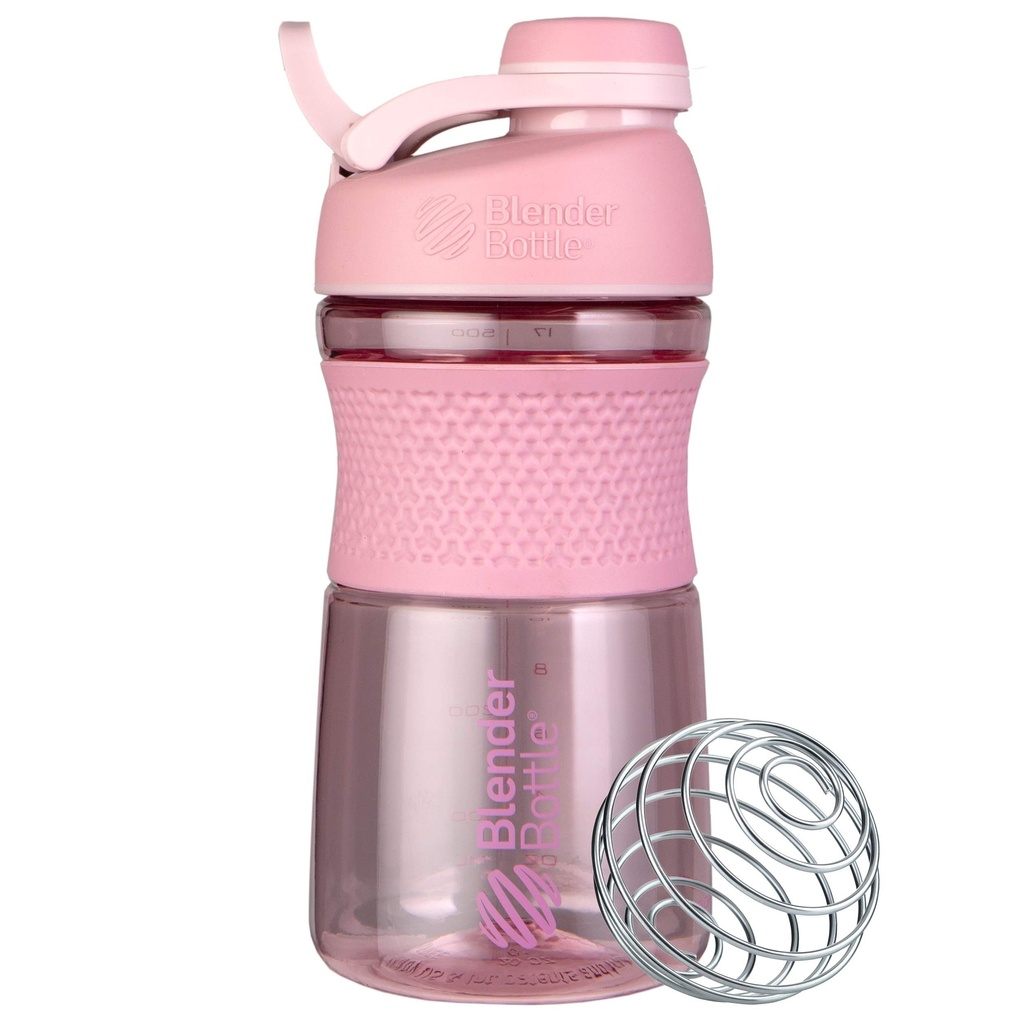 BlenderBottle SportMixer Shaker μπουκάλι Ιδανικό για τις πρωτεϊνικές ανακινήσεις και προ προπόνηση, 20-Ounce, Rose