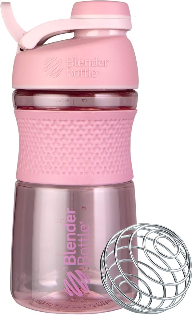 BlenderBottle SportMixer Shaker μπουκάλι Ιδανικό για τις πρωτεϊνικές ανακινήσεις και προ προπόνηση, 20-Ounce, Rose