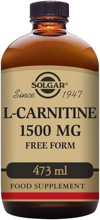 Solgar L-Carnitine 1500 mg Liquid, 16 oz. - Φυσικό άρωμα λεμόνι - Υγεία καρδιάς - Υποστηρίζει την ενέργεια, το μεταβολισμό, την αντοχή άσκηση & την αποκατάσταση - μη-ΓΤΟ, Vegan, Γλουτένη & Γαλακτοκομικά - Περίπου 31 υπηρεσίες