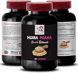 Φυσικό αναβατήρα αντοχής - Muira PUAMA BARK Extract - ενεργό υποστήριξη του νου, ενεργοποίηση ρουτίνας, ισορροπημένη ενίσχυση ανάμειξης, ενέργεια συνέργειας φυτών, ενέργεια βελτιστοποιητής, βοτανική πηγή ενέργειας 1 φιάλη 60 Caps