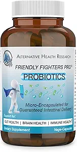 Friendly Fighters Pro® Probiotic | Digestive & Immune Health* | Healthy Inflammation* & Allergy Relief* | Micro-Encapsulated for Guaranteed Delivery | 1 Month Supply | 2 billion CFU for Safe Daily Use