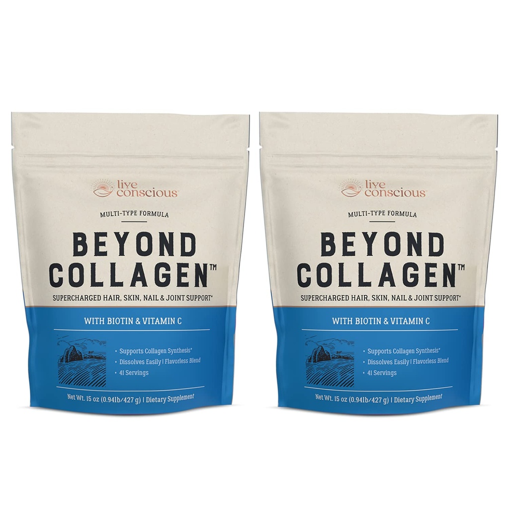 Live Consciious Beyond Collagen Multi Collagen Powder - Τύποι I, II, III, V & X 