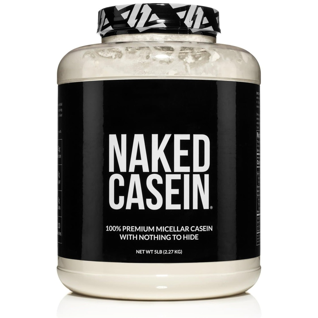 NAKED καζεΐνη - 5Lb Micellar καζεϊνική σκόνη πρωτεΐνης - Μαζική, μηδενικό υδατάνθρακες, GMO-free, χωρίς γλουτένη, χωρίς σόγια, συντηρητική δωρεάν - διεγερτική ανάπτυξη μυών - Ενίσχυση της αποκατάστασης - 76 εξυπηρετήσεις