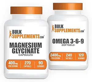 Magnesium Glycinate Capsules + Omega 3-6-9 Softgels Bundle