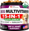 Dog Multivitamin Chewable with Glucosamine - Dog Vitamins and Supplements - Senior & Puppy Multivitamin for Dogs - Pet Joint Support Health - Immunity - Mobility - Energy - Gut - Skin - 120 Chews