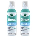 Vicks Sinex SALINE Nasal Spray, Drug Free Ultra Fine Mist, Καθαρή Κάθε μέρα Sinus Συμφόρηση Γρήγορη, Καθαρή Mucus από ένα κρύο ή Αλλεργία, Καθημερινή Χρήση 5.0 fl oz x 2