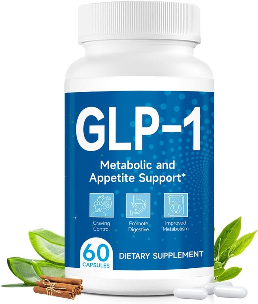GLP-1 Supplement Support, GLP-1 Support with Naturally Probiotic, Multiple Extract, GLP 1 Supplement for Gut, Energy, Overall Health&Levels - 60 Capsules(1pc)